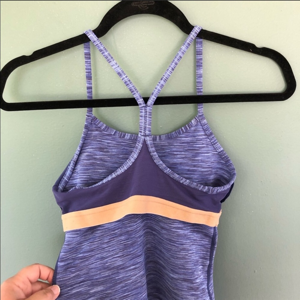 Lululemon Power Y Space Dye Shelf Bra Tank-Purple - Picture 4 of 5